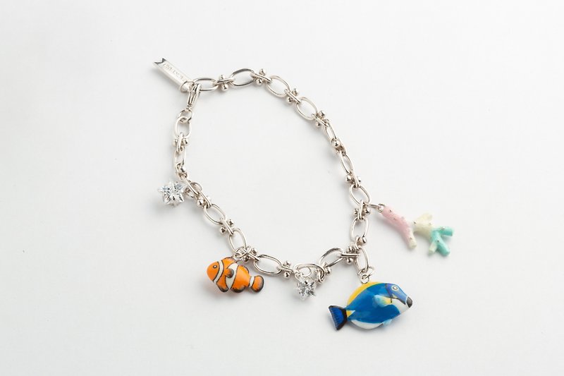 Nemo&Clownfish&Coral Bracelet~Ocean Bracelet - Bracelets - Enamel 