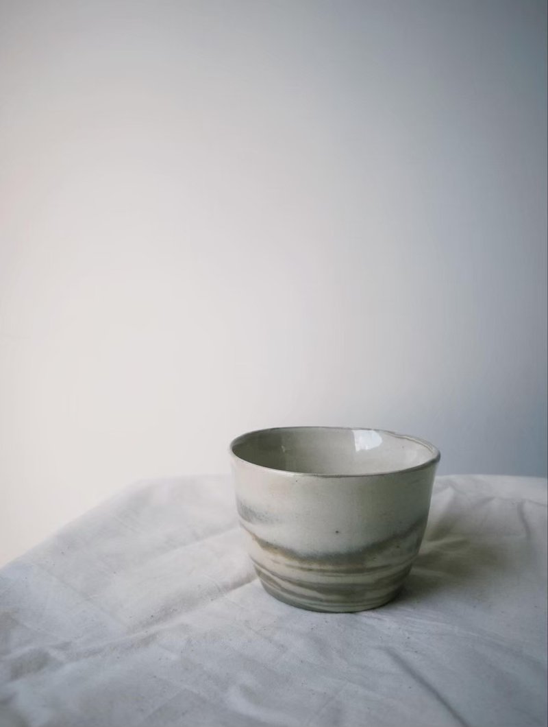 淺綠絞胎茶杯 - 茶壺/茶杯/茶具 - 陶 綠色