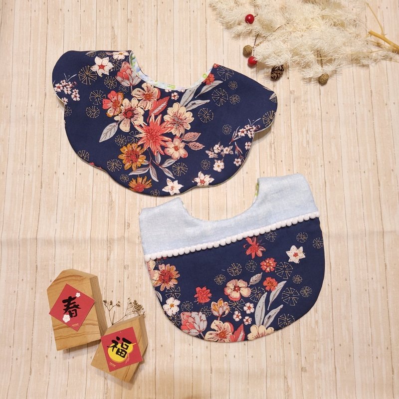 • Ready in stock • New Year bib/flower feast - Bibs - Cotton & Hemp 