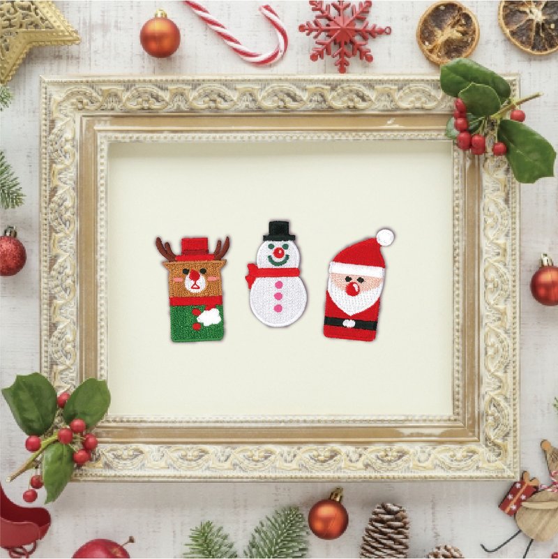 [Limited Offer Combo] Santa Claus | Snowman | Reindeer | Magnet | Pin - แม็กเน็ต - งานปัก สีแดง