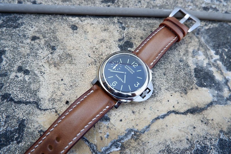 Horween橄欖棕 手工錶帶 錶帶 客製錶帶 訂製錶帶 - 錶帶 - 真皮 卡其色