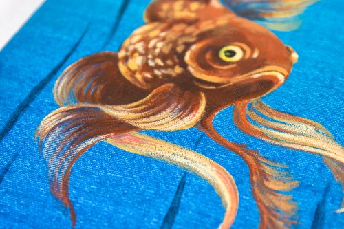 原画　金魚　絵画　動物画　アクリル画　現代アート　一点物　手描き 原画 金魚 絵画 動物画 アクリル画 現代アート 一点物 手描き