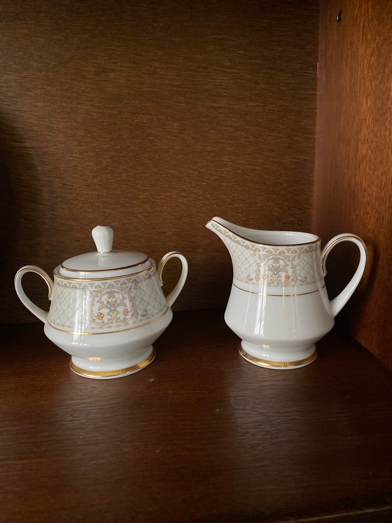 精緻糖罐奶盅組日本製 - 茶壺/茶杯/茶具 - 瓷 白色