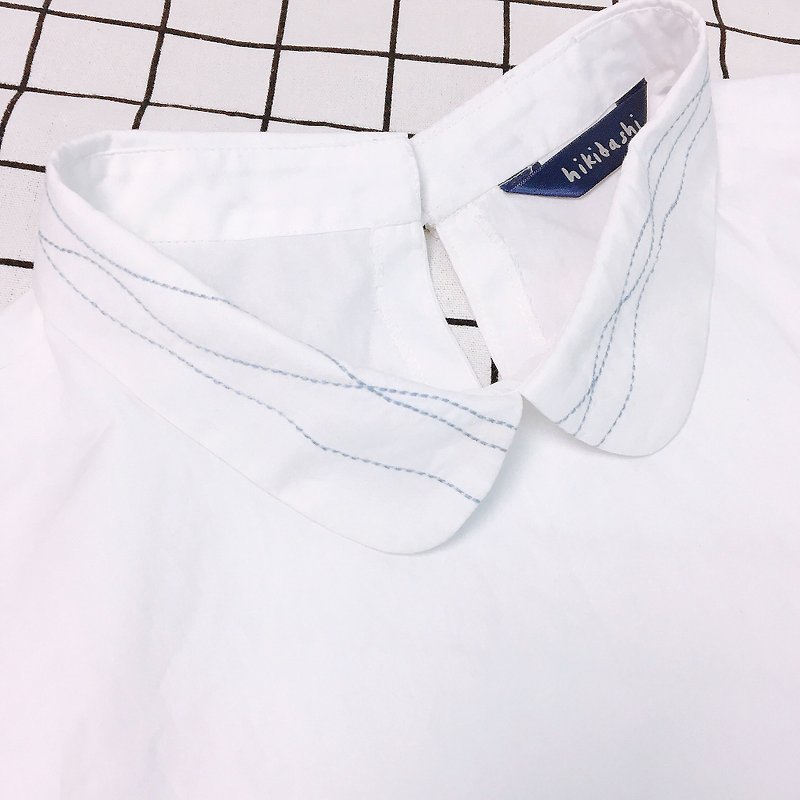 hikidashi考え。スモールtシャツ - シャツ・ブラウス - コットン・麻 ホワイト
