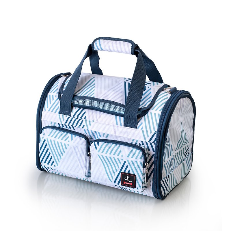 Angel circle texture leisure pet folding bag triangle pattern - กระเป๋าสัตว์เลี้ยง - ผ้าฝ้าย/ผ้าลินิน 