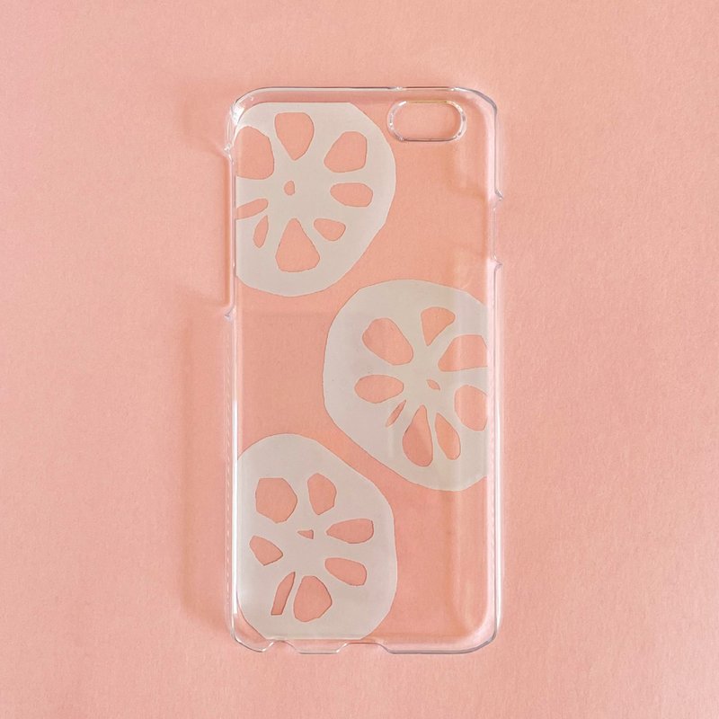 Smartphone case lotus root clear made-to-order - เคส/ซองมือถือ - พลาสติก สีใส