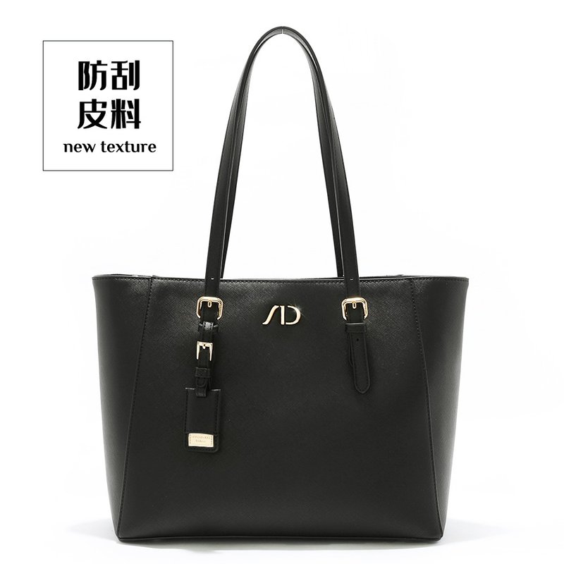 Anti-scratch leather tote bag black - อื่นๆ - หนังเทียม สีดำ