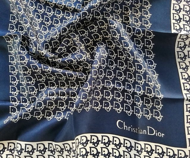Freeshipping Christian Dior Monogram Silk Scarf Vintage -  Israel