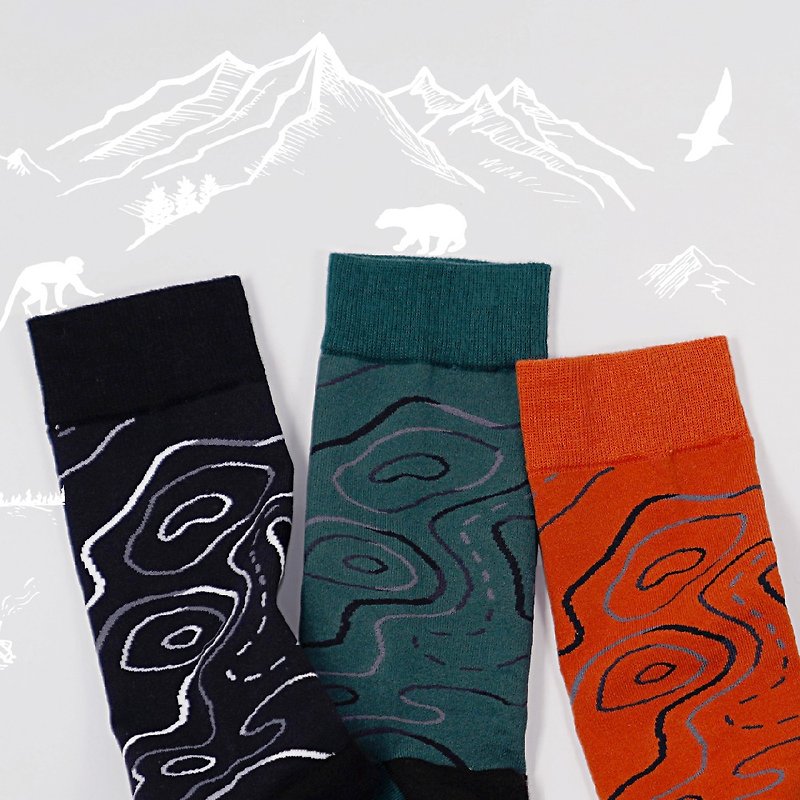 風格生活襪 等高線 - 襪子 - 其他材質 多色