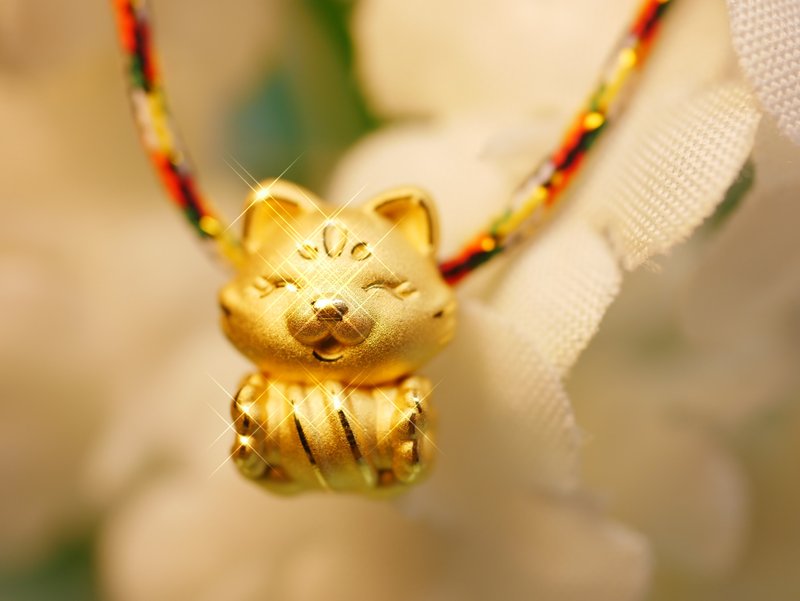 黃金墜子-旺財旺人緣業績滿滿狐狸金飾-黃金9999 - 項鍊 - 24k 金 金色
