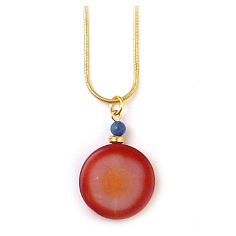 Mesopotamia agate necklace - สร้อยคอ - เครื่องเพชรพลอย สีแดง