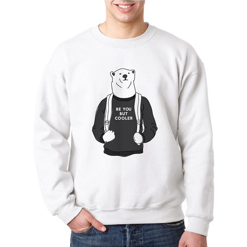 BE YOU BUT COOLER, Changeable color sweatshirt (White) - 帽T/大學T - 羊毛 白色
