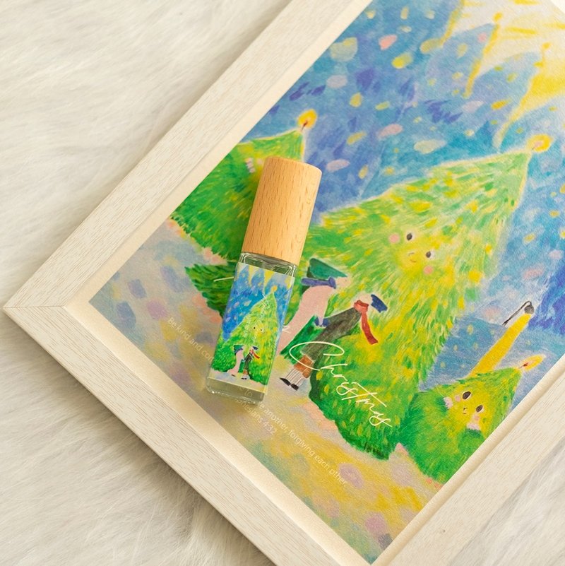 クリスマス限定 冬の夜の恋人 ミニフレグランスギフト オードトワレスプレー x クリスマスアートカード - アロマ・線香 - その他の素材 