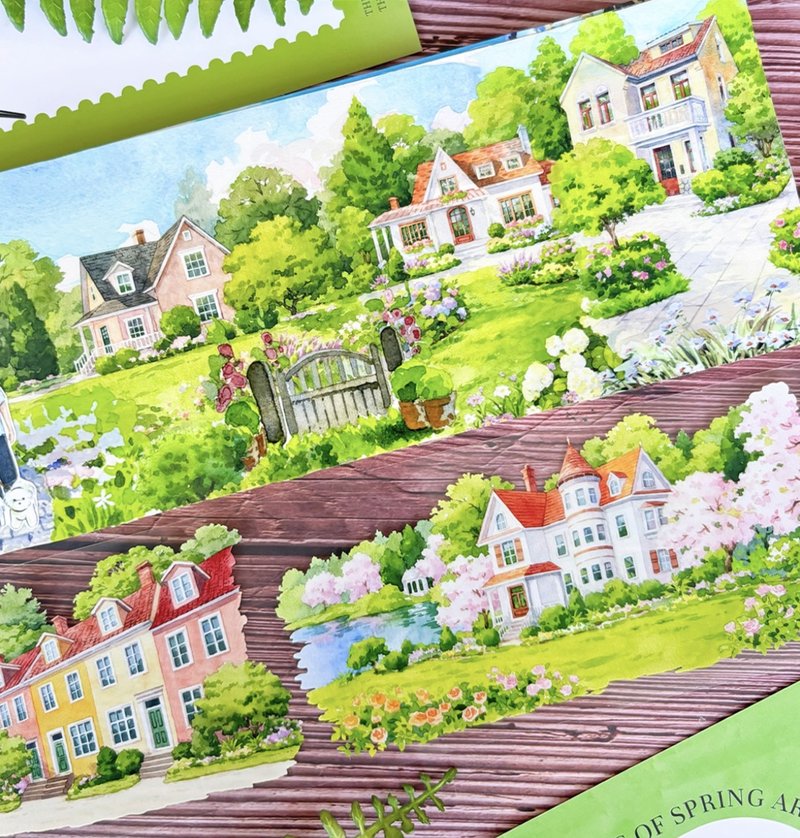 南風莊園 ヨーロッパ郊外 古いお城 水彩風景 PET 和紙膠帶 - 紙膠帶/和紙/PET - 其他材質 多色