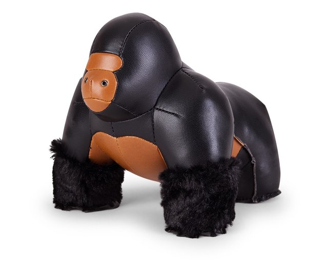 ブックエンド】ゴリラ Gorilla Milo レザーアニマルオブジェ | 新築