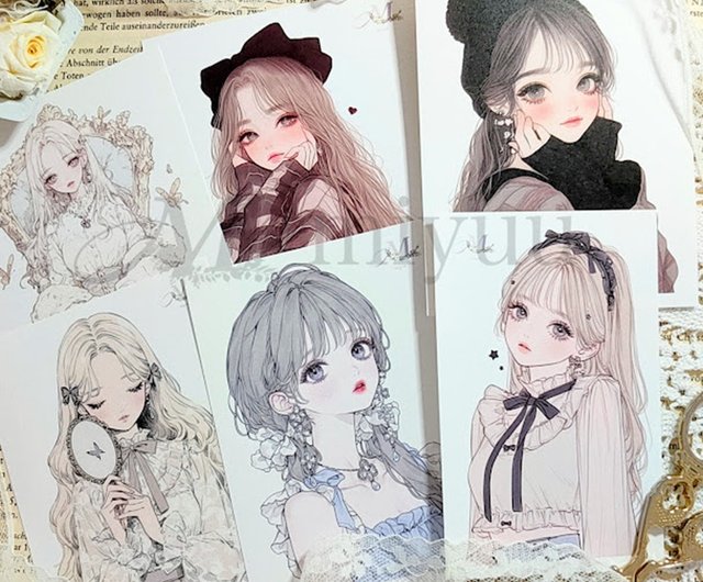 86 人物ステッカー 装飾ステッカー まとめ売り セット 女の子 花