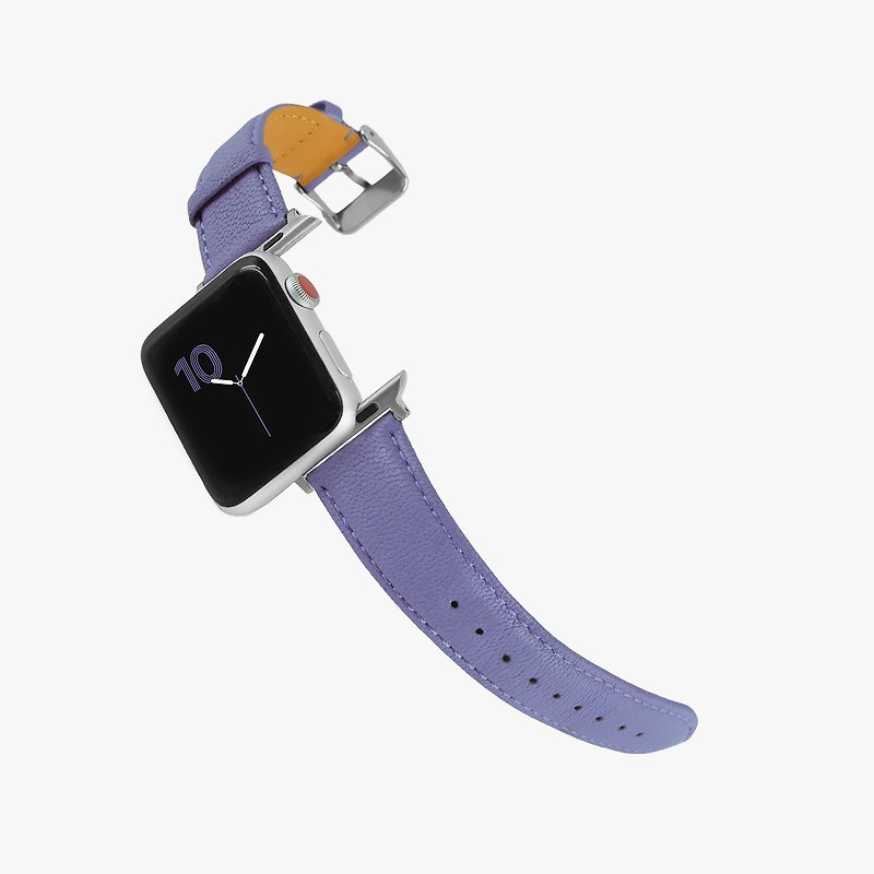 客製化禮物意大利真皮革錶帶Apple Watch 紫色_01378 - 錶帶 - 真皮 紫色