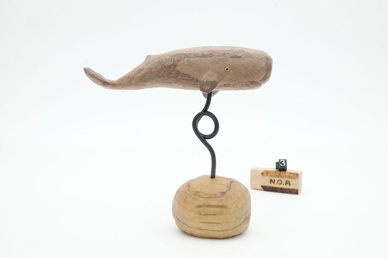 小動物ヒーリング学科_クルミ木彫りの小さな香りのマッサージクジラ3（手彫りの木） - その他 - 木製 ブラウン