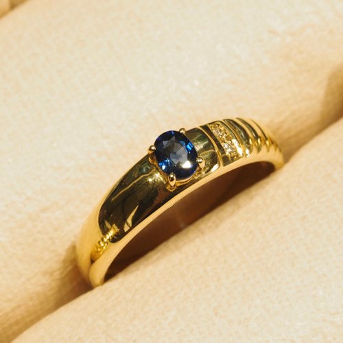 IRIZA Jewellery 18K金藍寶石氣泡戒指 18K Gold The Blue Sapphire Bubble Ring