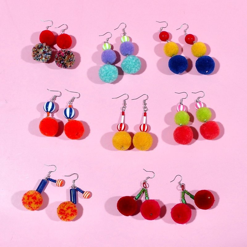 Other Materials Earrings & Clip-ons Multicolor - Childlike Colorful Hand made Earrings