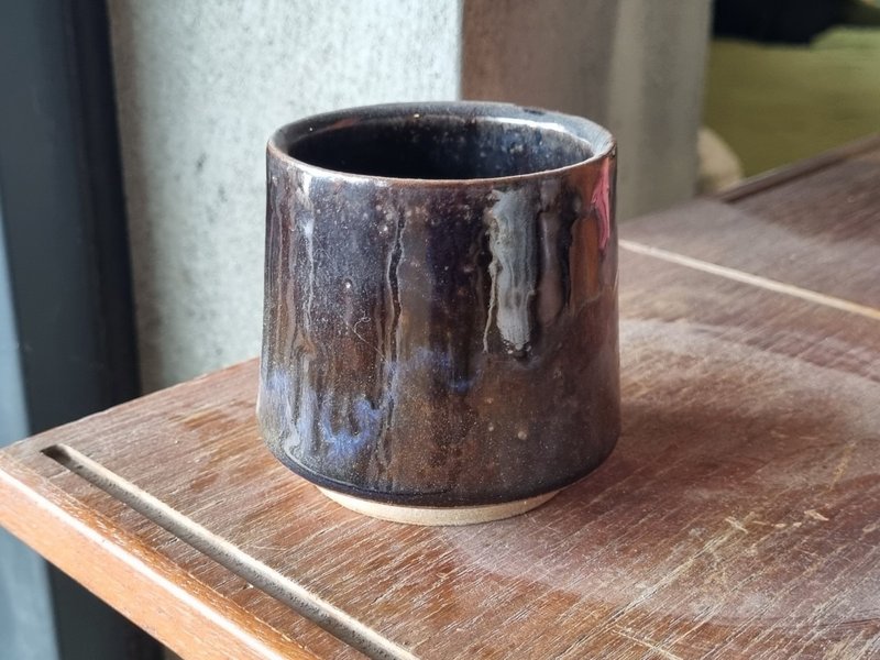 【One Winter Man】Galaxy Dimension - Gradient Glazed Pottery Ceramic Cup Wine Cup Coffee Cup - Cups - Pottery Blue