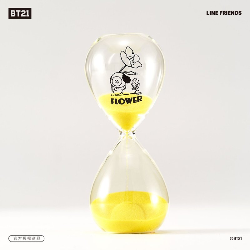 BT21 花漾10分鐘沙漏計時器 – CHIMMY款 (黃色) - 擺飾/家飾品 - 玻璃 黃色