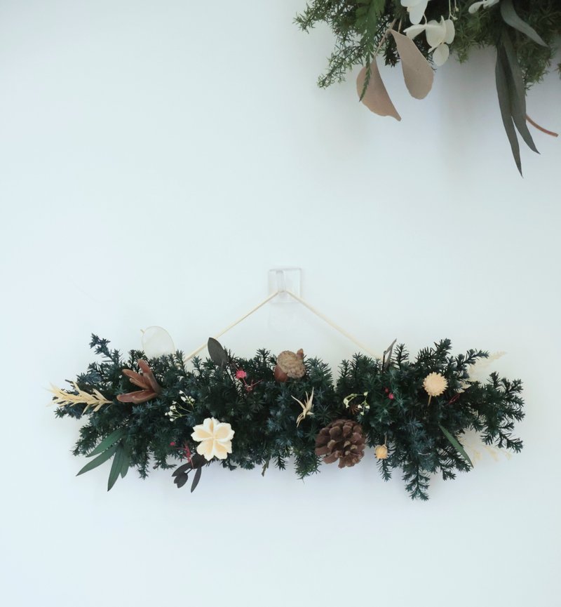 Small Horizontal Hanging Preserved Cedar Christmas Tree Christmas Gift Box Plump - Dried Flowers & Bouquets - Plants & Flowers 