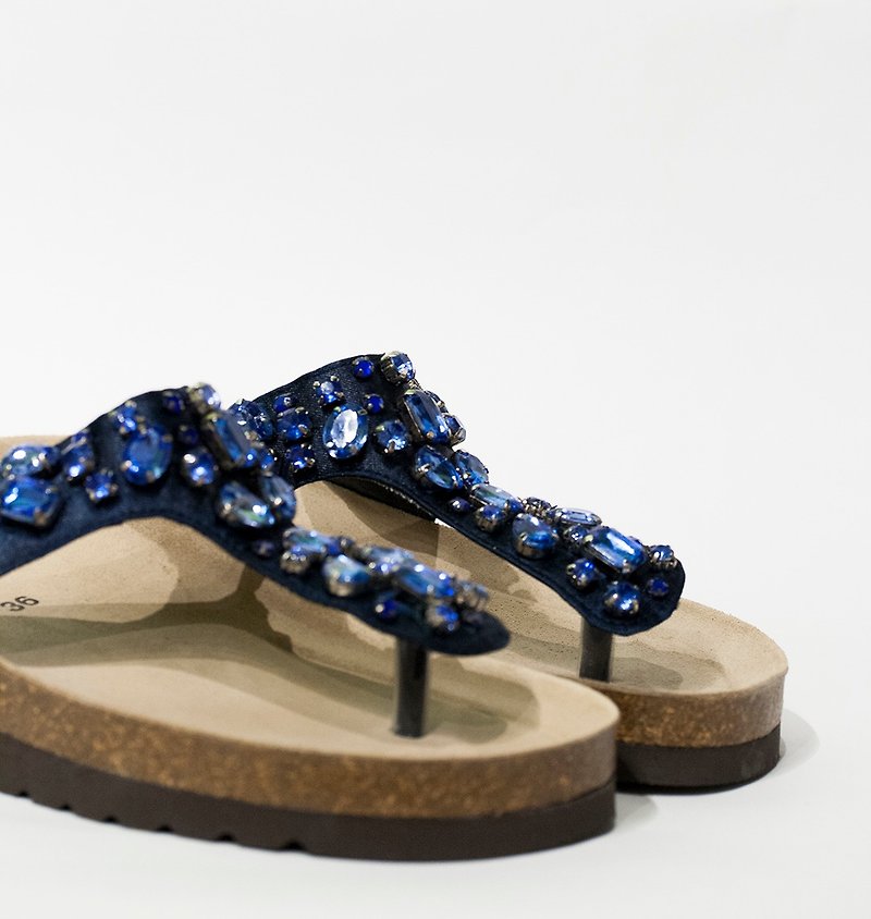 Sale Clear - Comfortable Sandals - Slippers - Other Materials Blue