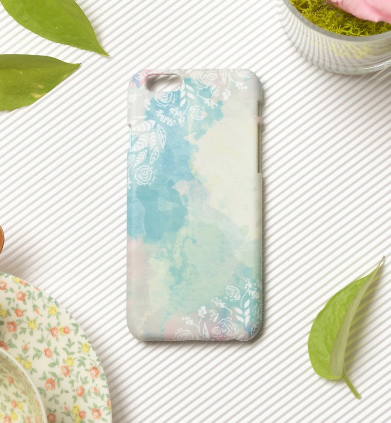 GardenEmbroideredRose-iPhoneオリジナルケース/保護カバー - スマホケース - プラスチック グリーン