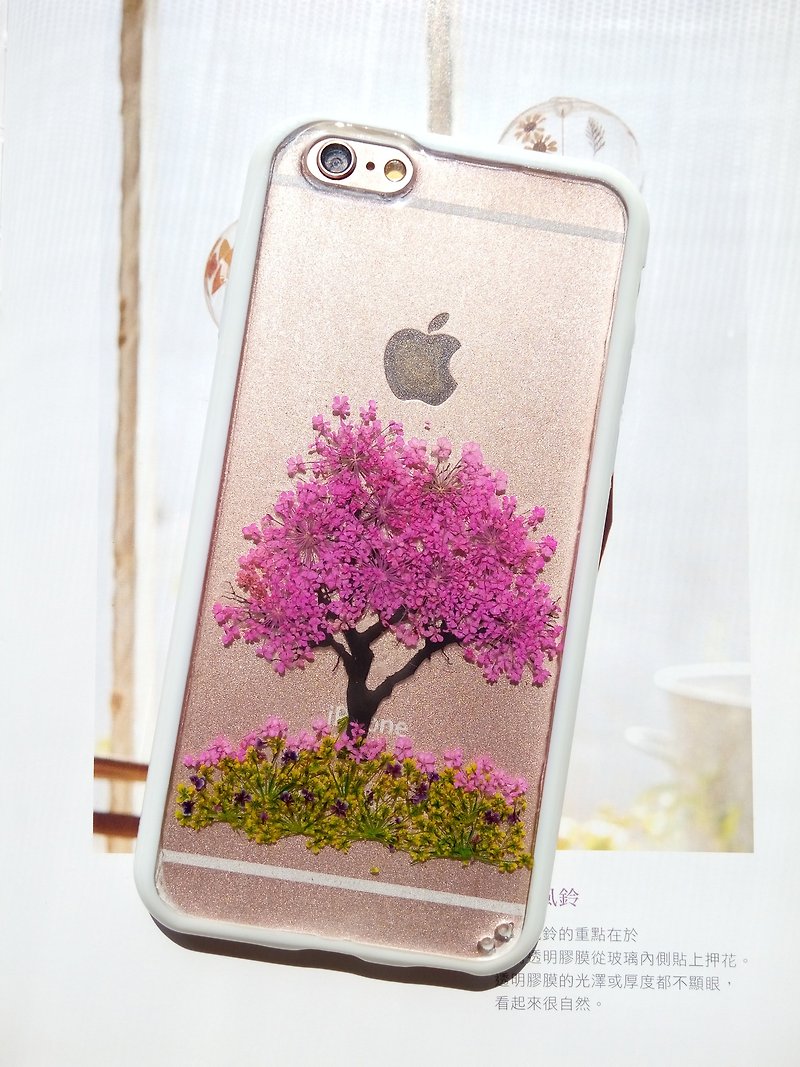 Pressed flower phone case, Handmade phone case, iPhone6,iphone6s, Bloosm - Phone Cases - Plastic Pink
