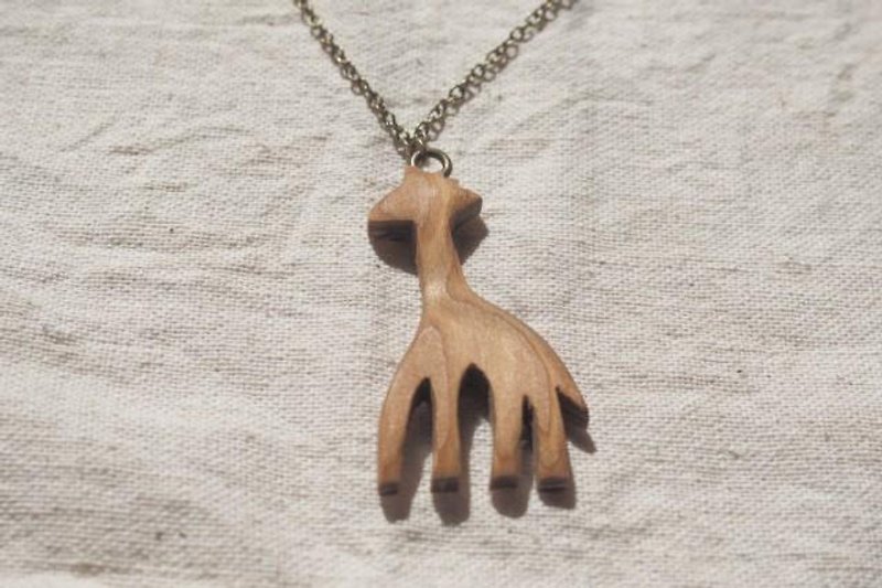kirin necklace - Necklaces - Wood Brown