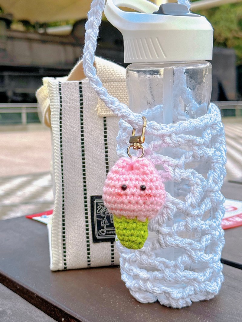 神秘吊飾版環保飲料提袋丨彌雅原創設計 - 其他 - 棉．麻 白色