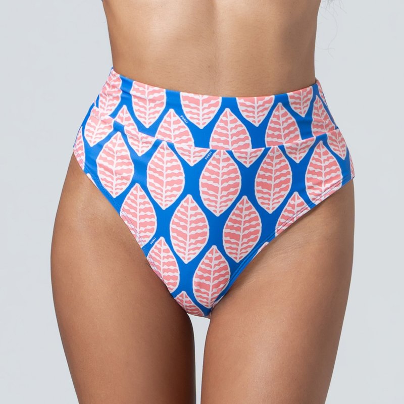 PINK FOLIAGE HIGH CUT BIKINI BOTTOM - 女泳衣/比基尼 - 其他材質 
