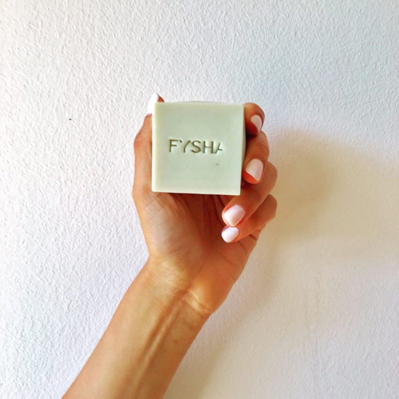 英國 Fysha 高純度養膚洗顏皂- 薄荷精油與法國綠礦泥 - 肥皂/手工皂 - 精油 
