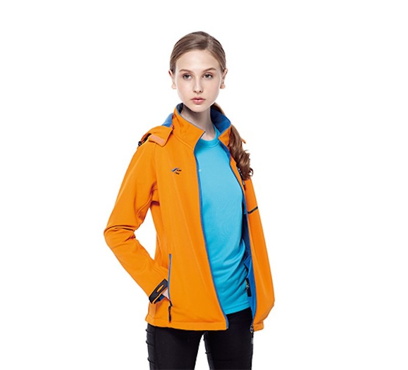 防潑水外套(橘) - 女大衣/外套 - 聚酯纖維 橘色