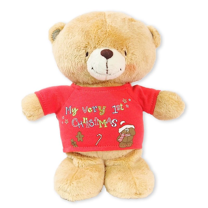 6 inches/first Christmas fluffy bear [Hallmark-ForeverFriends Christmas series] - ตุ๊กตา - วัสดุอื่นๆ สีนำ้ตาล
