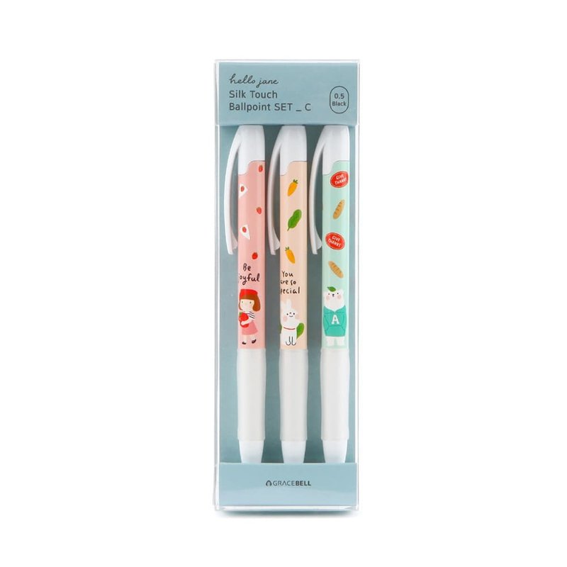 Hello Jane Silk Touch ball pen set SET C - ปากกา - พลาสติก 