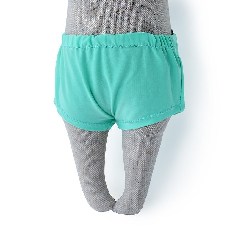 PK bear |大熊基本款短褲藍綠 - 公仔模型 - 絲．絹 綠色