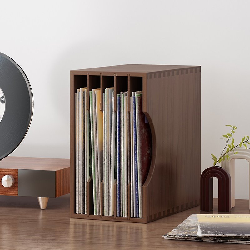 Gramovox 黑膠唱片收納盒 - 居家收納/收納盒/收納用品 - 木頭 