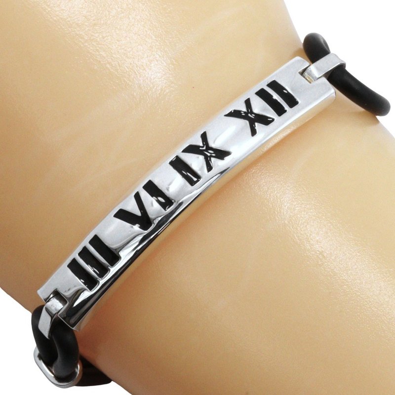 【日本直送】ティファニー TIFFANY&Co. アトラス ブレスレット シルバー925×ラバー 約15.8g レディース【中古】 - 手鍊/手環 - 銀 銀色