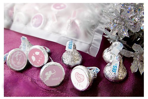 幸福朵朵 婚禮小物 花束禮物 Pink婚禮主題-KISSES水滴巧克力(每包100顆)限超取10包內or低溫配