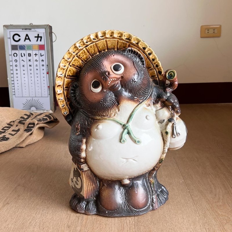 日本信樂燒狸貓店頭物43cm - 擺飾/家飾品 - 陶 多色