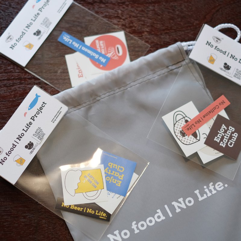 NFNL Sticker set (No food no life) - 貼紙 - 紙 多色