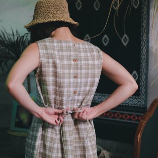 Wendy Dressリネンロングドレス ベージュbeige