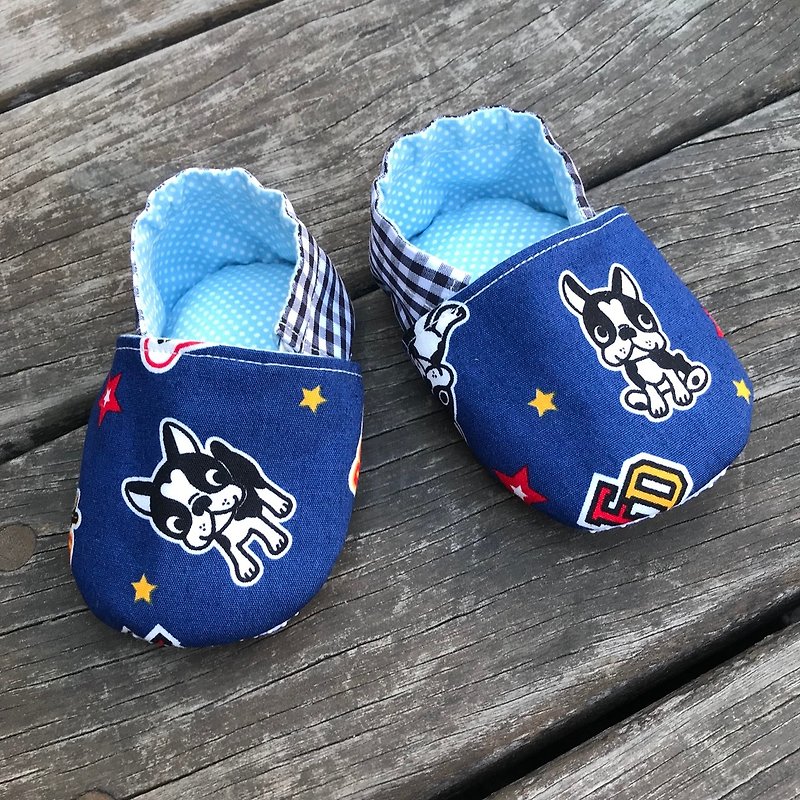Dog toddler shoes - รองเท้าเด็ก - ผ้าฝ้าย/ผ้าลินิน สีน้ำเงิน