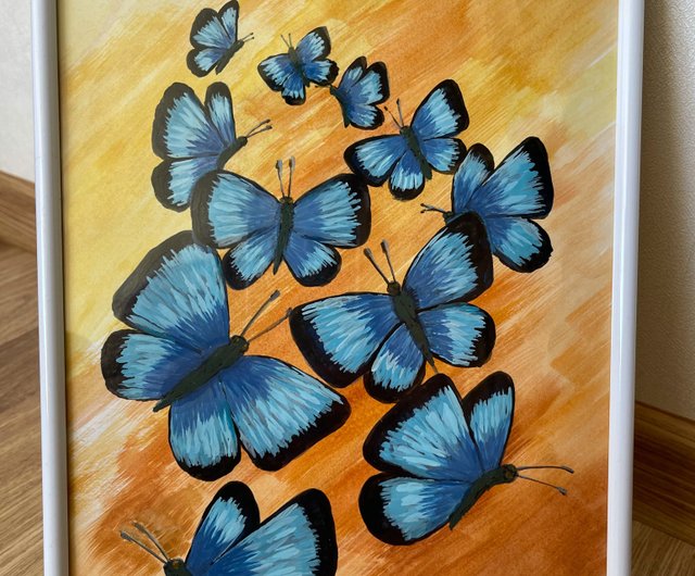 LADYSMOCK 水彩画 花と蝶 LADYSMOCK 水彩画 花と蝶