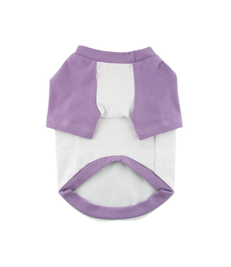 Purple Contrasting Raglan Sleeves 95Cotton/5Spandex Jersey Dog Tee, Dog Apparel - Clothing & Accessories - Other Materials Purple