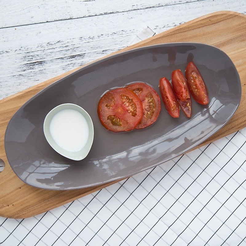 【JOYYE ceramic tableware】 Natural Chu Chi rectangular plate - Small Plates & Saucers - Porcelain 