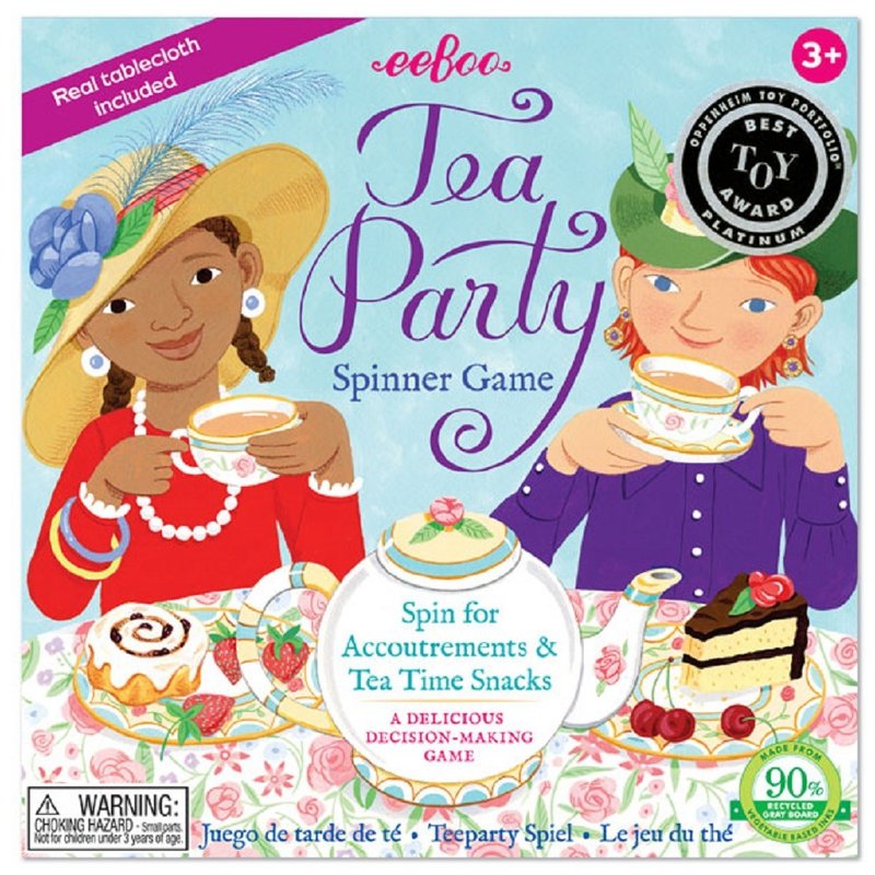 eeBoo 桌遊轉盤系列 - Tea Party Game下午茶 – 獨家小碎花桌布 - 桌遊/牌卡 - 紙 多色