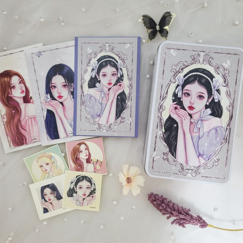 Hanna Tin case+august sample pack set - 貼紙 - 其他金屬 多色